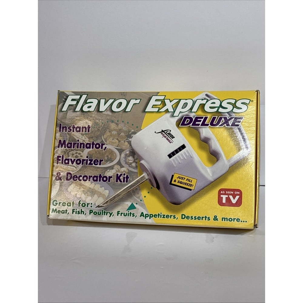 Flavor Express As Seen on TV Instant Marinator Flavorizer Decorator Kit NIB 2001